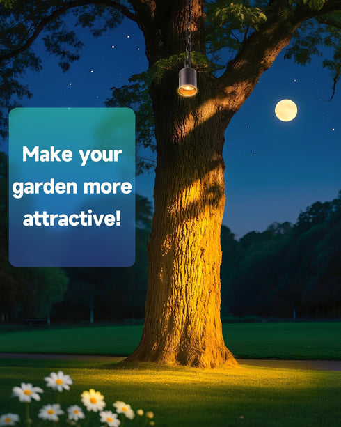 12V GU5.3 MR16 Bulb, 2700K, IP67 Low Voltage Brass Hanging Light Outdoor, Landscape Pendant Tree Light, Replaceable LED