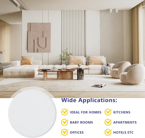 HOME MASTER HARDWARE 5" Wall Protector Round, 5 Pack Doorknob Wall Shield Guard with Self Adhesive Sticker