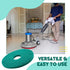 2 12" Commercial Teenyyou Pcs Green Scrubbing Pads Cleaning Orbiter Pads-Maintenance Non Woven for Floor Buffer Machine