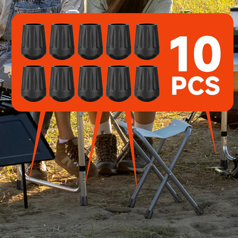 Easecos 10 Pcs Camping Chair Leg Tips Non-Slip Chair Leg Cover Caps Outdoor Folding Table Feet Replacement Protector