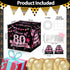 Toerifer 80th 80 Set-Included 35 Money Box for Cash Birthday Gift, Years Old Surprise Box Gift Box for Money Pull