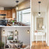 1-Light Glass Mason Jar Light Fixtures, Kitchen Island Lighting, Farmhouse Pendant Lights Kitchen Island, Adjustable