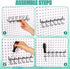 6 Pcs Pegboard Screwdriver Holders, Stainless Steel Organizer Hooks for Tool Utility Racks (Black)