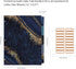 Ospelelf 1 Inch 3 Ring Binder, Cute Blue Marble Binder for Letter Size (11" x 8.5") with 5 Tab Dividers and Low Profile