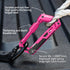 Carabiner Multitool with Pocket Knives, 8-in-1 EDC Carabiners, Pink Folding Serrated Knife, Can Bottle Opener, Rope
