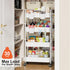 Aofure 4 Tier Rolling Cart Metal with Wheels, White Four Tiered Rolling Storage Cart on Wheels, Utility Roller Carts