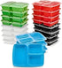 10 Pack 10 3 Bexter Compartment Trays with Lids for Takeout and Food Storage / Section compartment for portion control