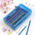 Tamaki Large Capacity Plastic Pencil Box - Clear Box with Snap-tight Lid, Stackable Design, Stylish Office Supplies