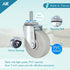 M10 3 Inch 360 (Set 4) Threaded Stem Caster Wheels, Heavy Duty Swivel Casters with Brake, Rotation, Quiet & Smooth