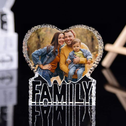 2D Crystal Sleep Light, Personalized Gift with Custom Photo, Night Light Gifts USB Low Power Lamp for Birthday
