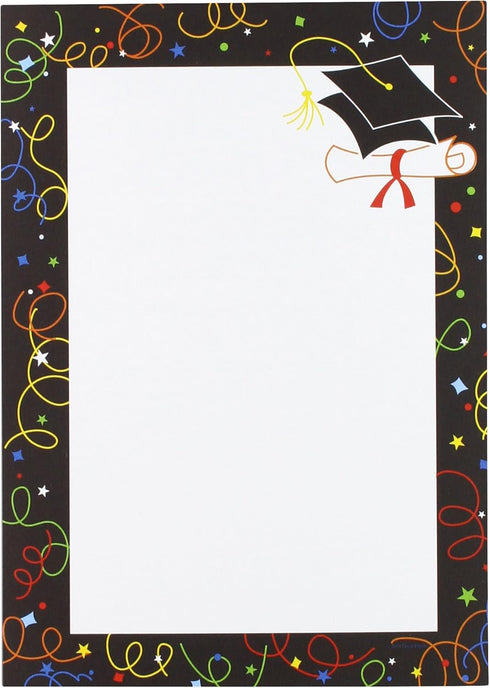 Great Papers! Grad Swirls Invitations with Envelopes - 7.75" x 5.5", 25 Count