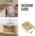 10pcs 180 Kisangel Four-fold Right Angle Cabinet Hinges, Rust-Resistant Yellow Folding Hardware for Wooden Furniture