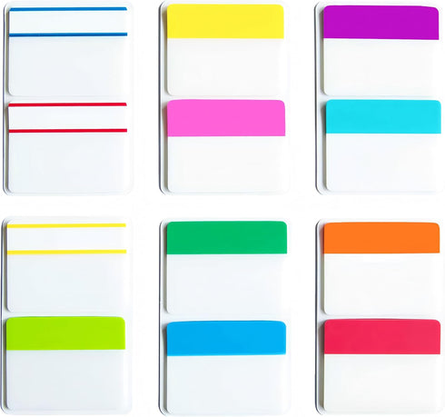 KICNIC 2 Inch Sticky Tabs Index Tabs, 240 Pieces, Colored Reading Tabs Self Adhesive for Binder, Books, File Folders,