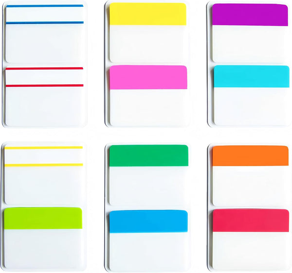 KICNIC 2 Inch Sticky Tabs Index Tabs, 240 Pieces, Colored Reading Tabs Self Adhesive for Binder, Books, File Folders,