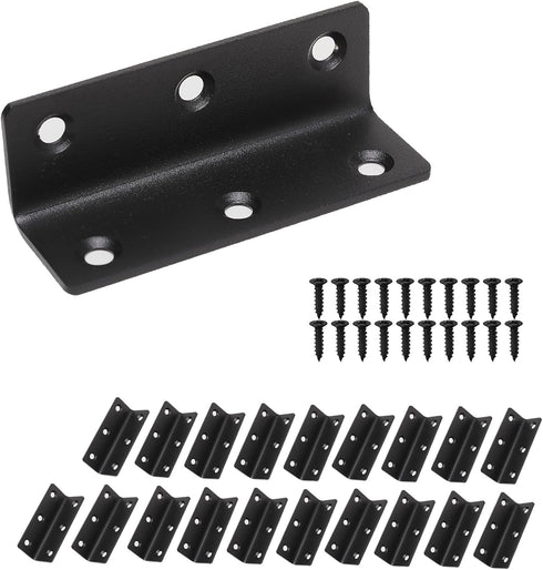 L Bracket, Heavy Duty Corner Brace, 20 Pack 3.2" Metal Shelf Bracket