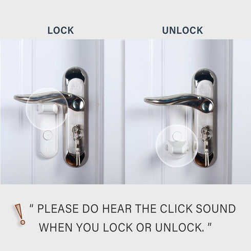 2 Pack) Childproof Door Lever Lock, Baby Proofing Door Handle Lever, Door Handle Child Proof, Toddler Door Locks
