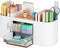 Marbrasse Desk Organizer, Beige - Pen Holder with 3 Drawers, Multi-Functional Organizer with 7 Compartments