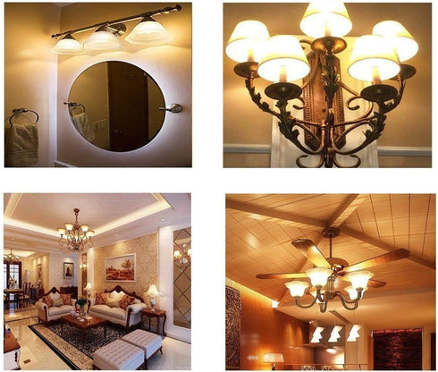 E11 LED Bulb 75W, 100W Halogen Replacement, Warm White 3000K, JD T3 T4 Mini Candelabra Base, 110V, 4 Pack.