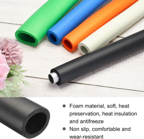 1.6" ID Pipe Insulation Tubing, 0.3" Thick Heat Preservation Foam Tube for Plumbing Freeze Protection, 6ft Black