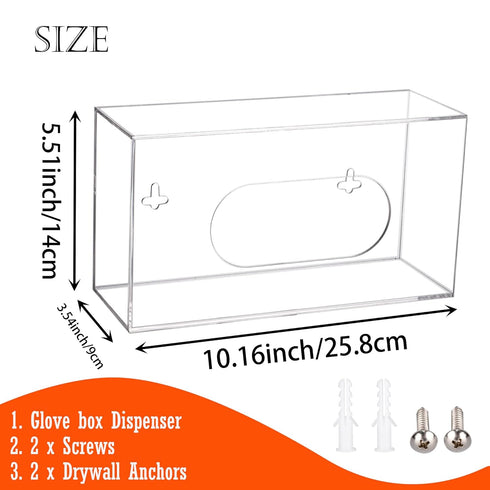 Single Glove Box Holder Dispenser Wall Mounted