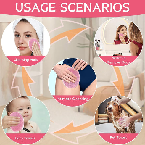 LuxoCare 3 Pack Intimate Washcloths Towels Soft Microfiber, Intimate Wash Pads for Feminine Hygiene, Postpartum Care