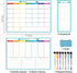 MaxGear 17" x 12" Magnetic Fridge Calendar, Monthly Dry Erase Whiteboard & Weekly Board with 7 Markers