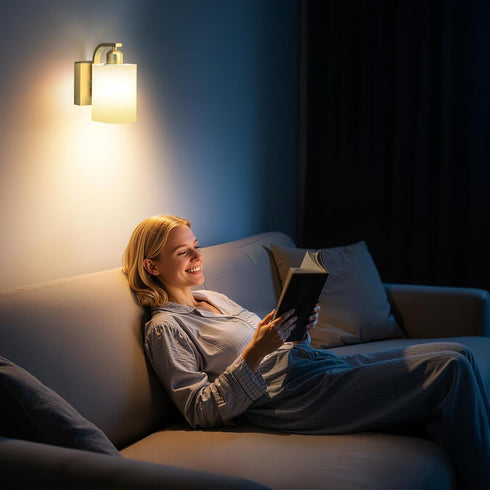 Set 2: 6000mAh iThird Battery Operated Wall Sconces of Rechargeable Wall Light with Touch and Remote, Wireless Wall