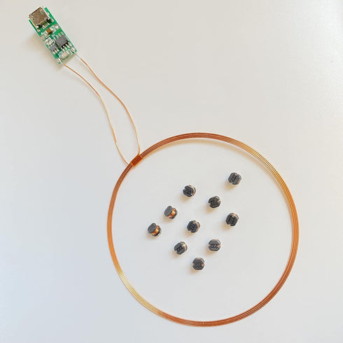 Taidacent Type-C 50mm Remote Wireless LEDs and Coil Inductive Induction Led Lamp