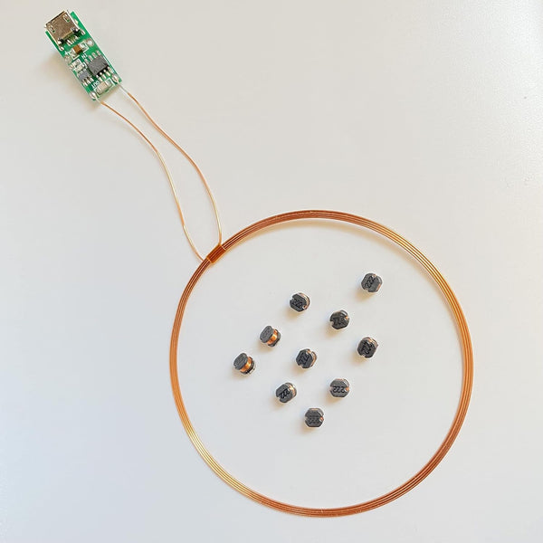 Taidacent Type-C 50mm Remote Wireless LEDs and Coil Inductive Induction Led Lamp