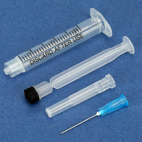 24 Pack Disposable 2.5 ml Syringes with Needle 23G 1”, Sterile Luer Lock Syringe Individually Packaged for Labs, Liquid