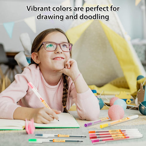 Premium Gel Ink Pen, Fine Point 0.5mm Ballpoint Pen, 24 Packs for Japanese Office School Stationery Supply
