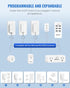 4 15A/1875W/125V, 4 Remote Control Outlet with Independent Control Sockets, WILAWELS Wireless Remote Light Switch