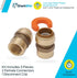 SharkBite 3/4 Inch Water Heater Connection Kit, Push to Connect Brass Plumbing Fittings, PEX Pipe, Copper, CPVC, PE-RT, HDPE, 22441LF by SharkBite