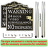 (2Pack) 36" 12 12 Inches 40Mil Large Video Surveillance Sign, No Trespassing Warning Sign, With Long Stake x Thick
