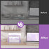 SUPEASY Mail Organizer, Desktop File Organizer Mesh Metal Mail Holder with 3-Slot, Office Envelope Organizer (Purple)