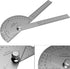 Stainless Steel Protractor, 180 Degrees Two Arm Ruler for Woodworking Angle Measure Tool