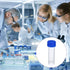 PATIKIL 15 Pack 5mL Plastic Test Tubes, Clear Frozen Container Storage with Blue Screw Cap for Lab