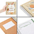 Blank Family Cookbook Recipe Binder - 6.5 x 8.2 in, Hardcover Spiral Bound, 90 Ruled Pages with Memo Pocket