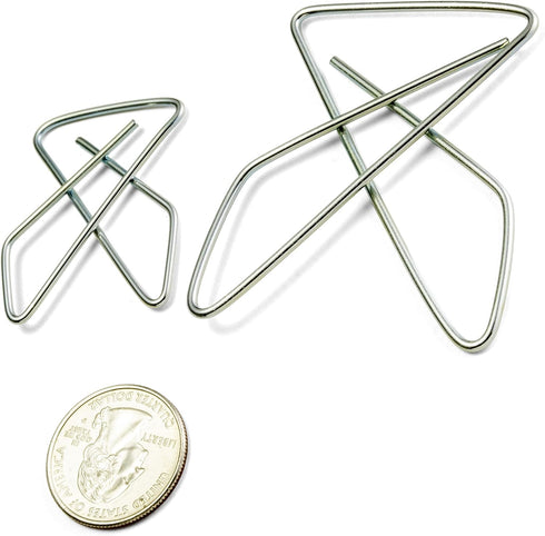 Officemate Large Butterfly Clips 1.875 inch x 2.625 inch, 144 Clips (99966), Silver, Pack of 12