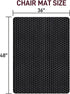 EHVTIZ 36"x48" 3D Chair Mat for Hard Floors, Geometric Textured Floor Protector, Heavy-Duty Office & Home Carpet