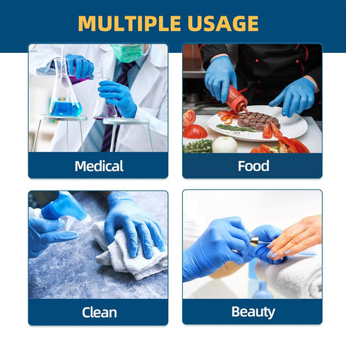 Nitrile Exam Gloves, 3.5-Mil Blue Disposable Latex-Free, Extra Soft Medical Gloves, Small Case of 1000