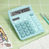 Cute Light Blue Desktop Calculator with Big Buttons, Dual Power Source, Solar and Battery, Large Display Screen - Perfect for Office, Teachers, and Students (Light Blue)