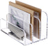 SANRUI Acrylic File Mail Desktop Organizer - 3 Compartments Clear Desk Letter Sorter for Office Documents