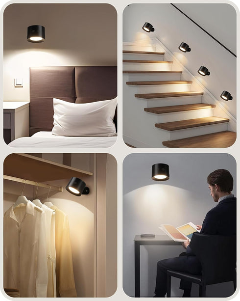 Set 2, 3 3 Dimmable, 360 B02YBP206 Battery Operated Wall Sconce of Rechargeable Wall Lights with Remote Control, Color