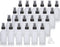 JUVITUS 2 oz Frosted Clear Glass Boston Round with Black Mist Sprayer, 24 pack + Funnel