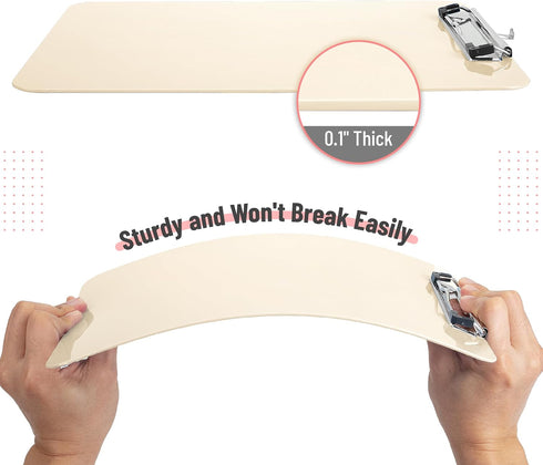 Mr. Pen Plastic Clipboard, 12.5” x 9”, 2 Pack Ivory Clipboards for Kids & Adults, Teacher and Cute Clipboards