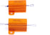 25 Watt 100 Ohm 5% Wirewound Resistor, Electronic Aluminium Shell Resistor, Gold (Pack of 2)