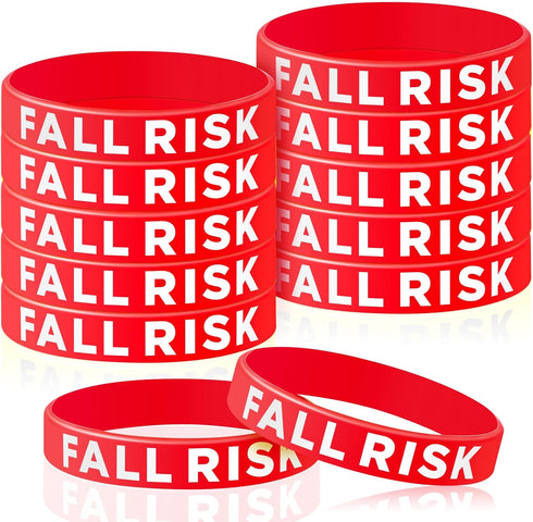 Sumind 12 Pcs Fall Risk Bracelet Emergency Alert Wristband for Elderly Patient