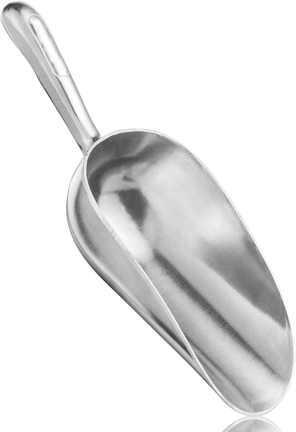 Cast Aluminum Utility Scoop - 5-Ounce Round Bottom Small Ice Scoop for Multi-Purpose Use, Hand Wash Only