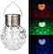 Rotatable Solar Outdoor LED Round Ball Lights, 1 Pack, Multicolor, IP44, Waterproof,